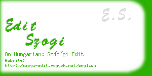 edit szogi business card